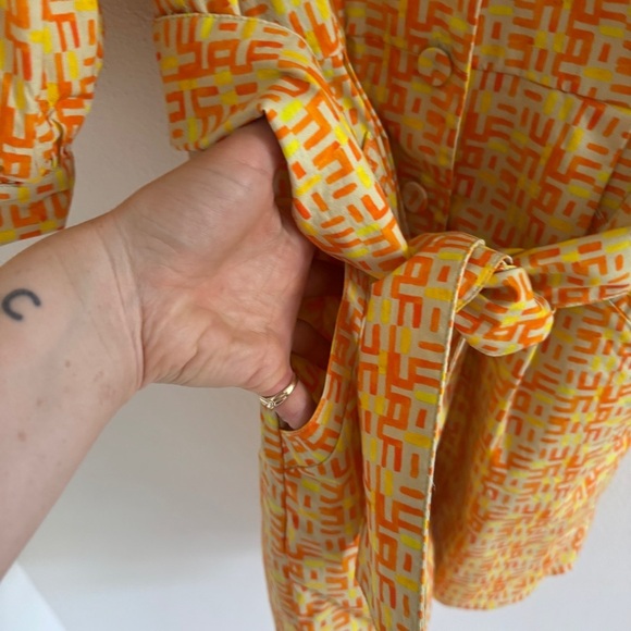 LHD Casitas Mini Dress Yellow Abstract 8 - Picture 5 of 14